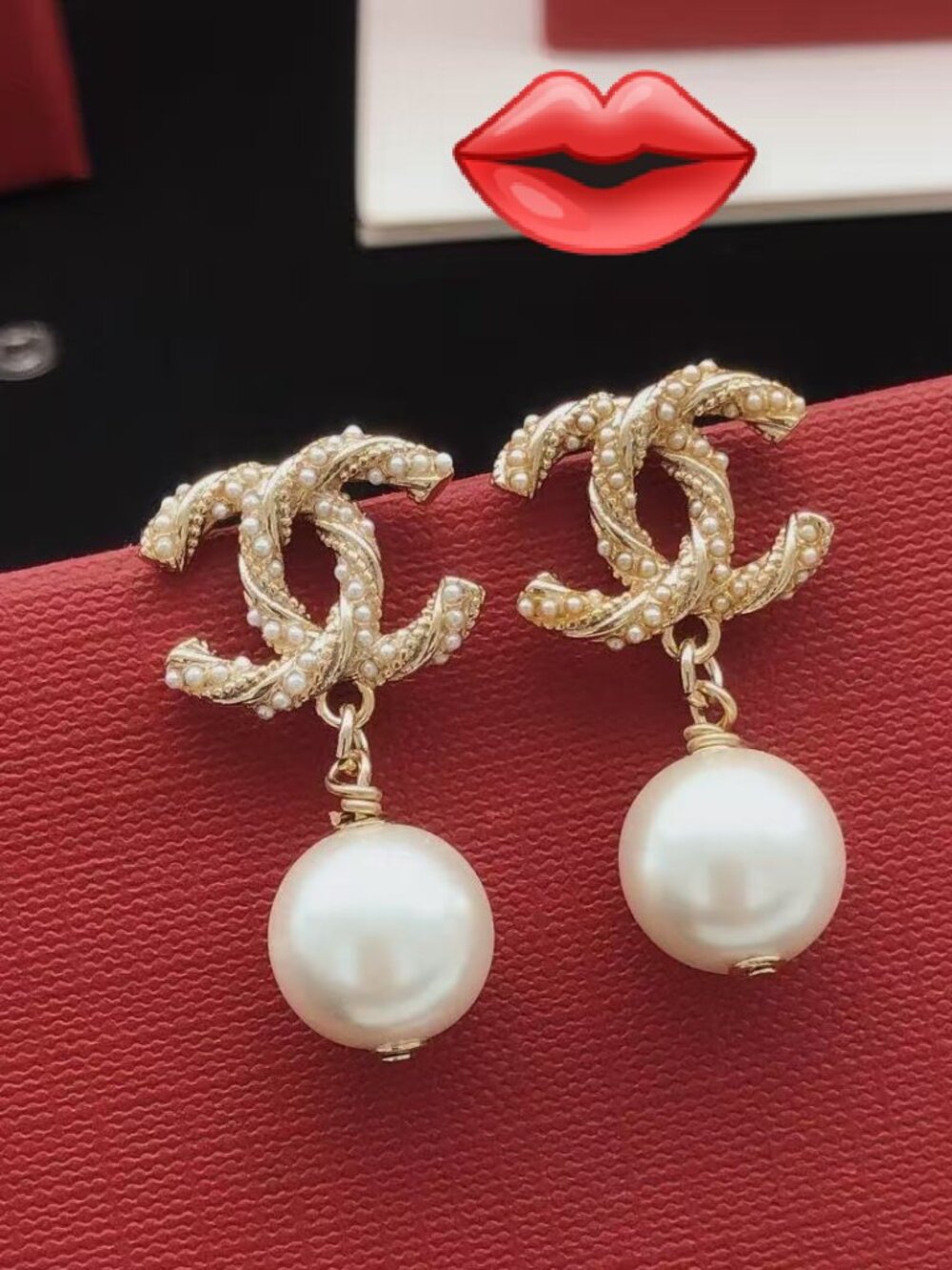Chanel pearl earrings